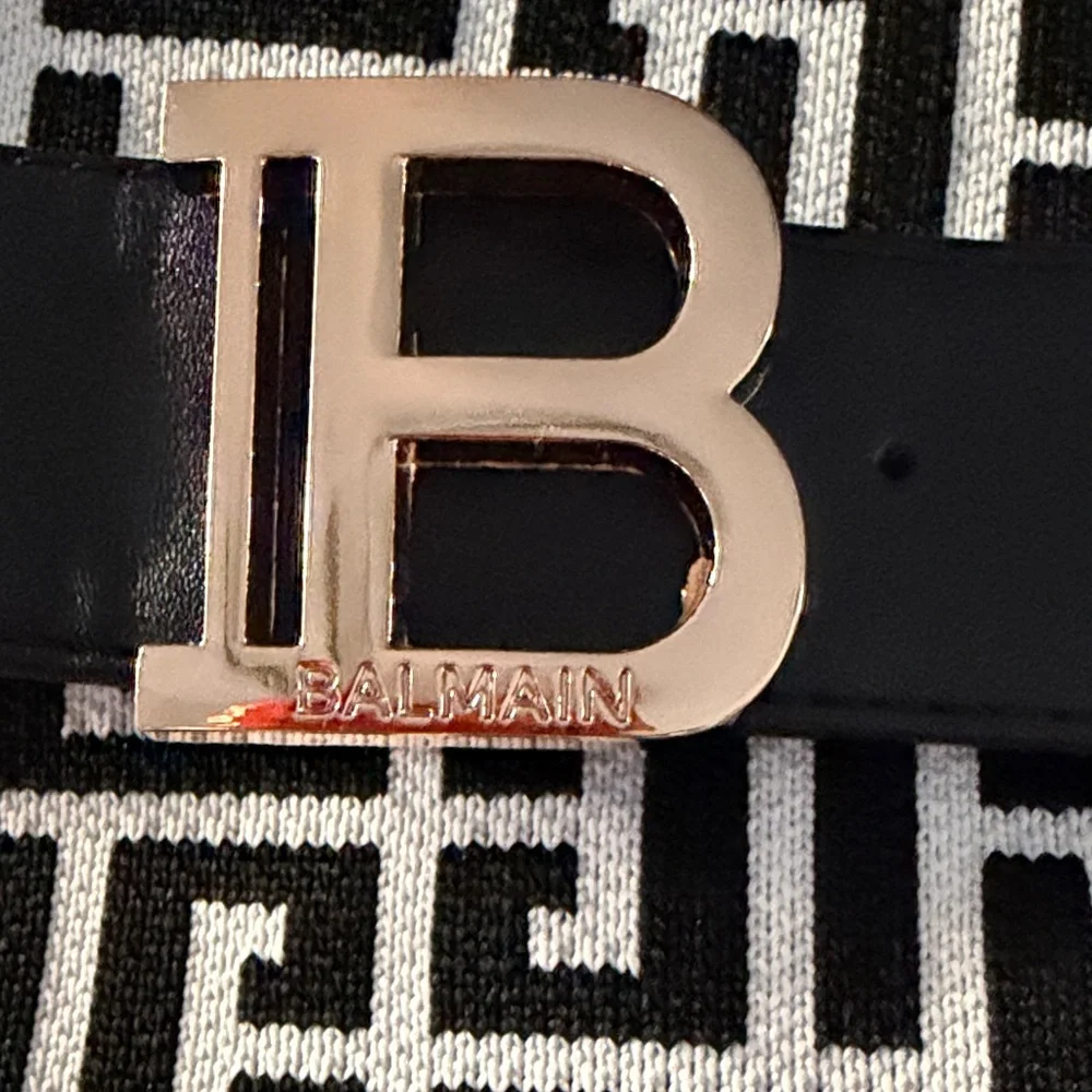 Balmain Black and White Heeled Boots - Picture 2 of 5